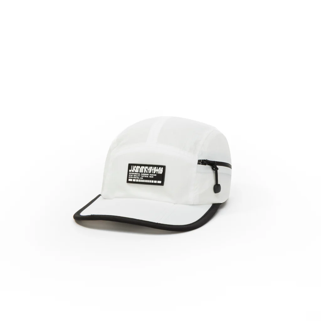 Foldable Outdoor 5 Panel Cap with Pocket // White