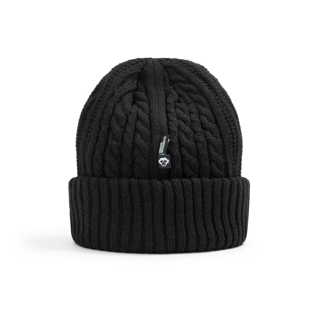 Recycled Fisherman Beanie // Black - Image 2