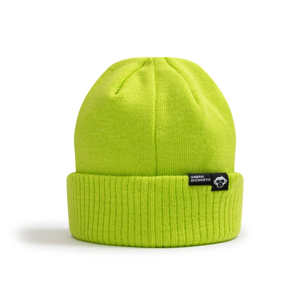 Recycled Fisherman Beanie // Neon Green - Image 2
